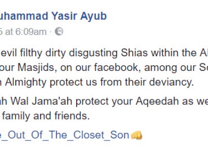 Imam Muhammad Yasir Ayub Also Goes Into Anti-Shia Rants