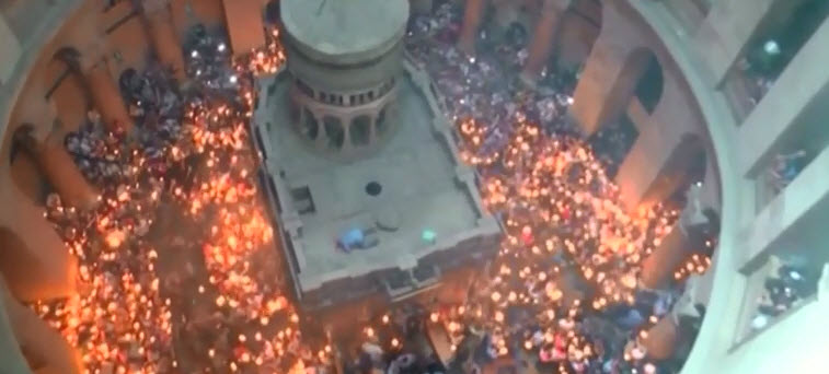 Thousands mark Greek Orthodox Holy Fire rite in Jerusalem